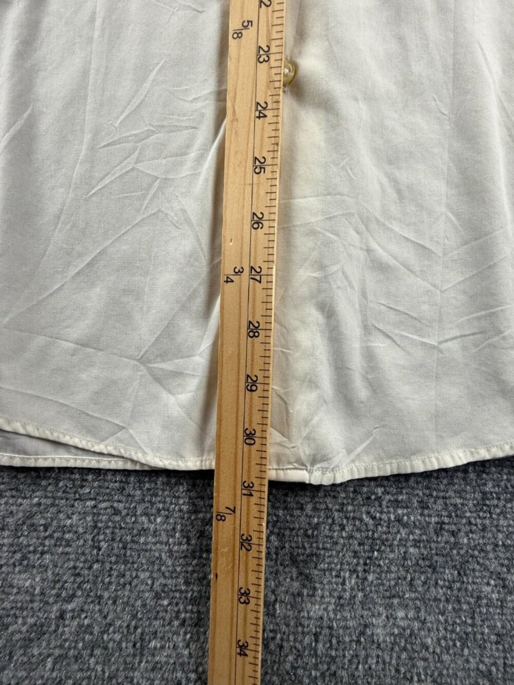 Burberry Formal 43 London Band Ivory Solid Long Sleeve Mens Shirt Pocket Adult - Picture 6 of 16